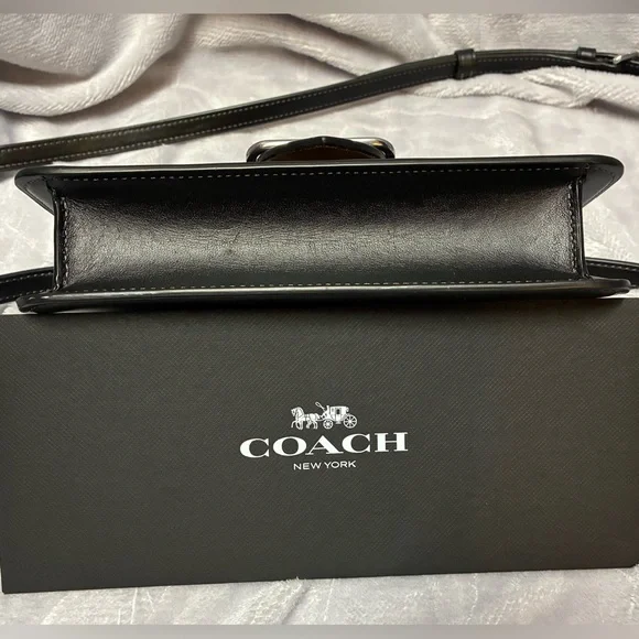 Coach Morgan Mini Crossbody Bag in Black Leather, CO980 - Picture 6 of 9